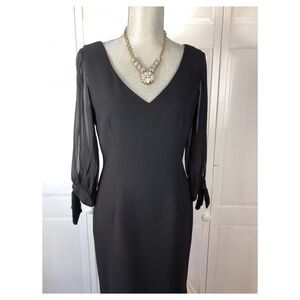 MAGGY LONDON BLACK Silk COCKTAIL DRESS l Women’s Size 6 Dress l 0749